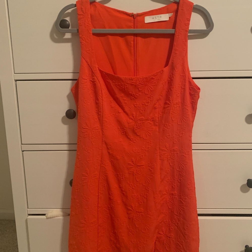 ASTR Orange mini dress